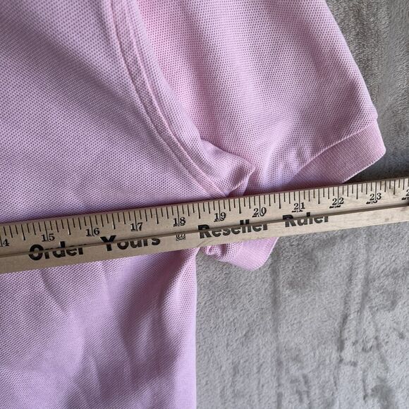 Burberry Polo Womens Large Pink Top Collared Polo Shirt Made in USA Short Sleeve - Picture 5 of 7